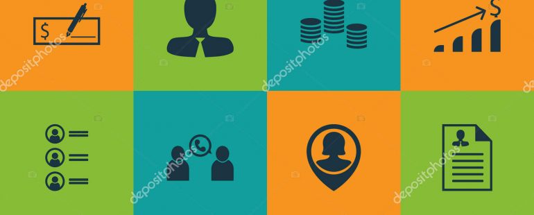 Set Of Human Resources Icons On Money, Bank Payment And Manager Topics. Editable Vector Illustration. Includes Bank, Call, Male And More Vector Icons.